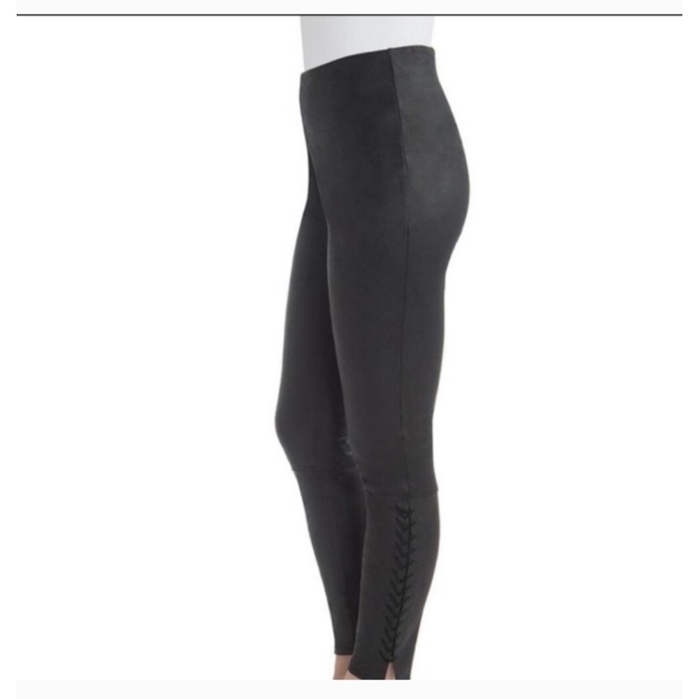 Lysse Faux Suede Lace-Up Leggings Women's Size‎ S High-Waisted Tights Pants